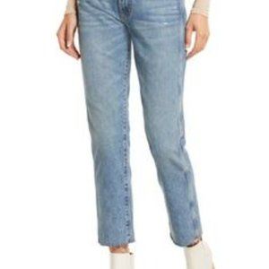 Slvrlake Hero High Waist Raw Hem Slim Straight Leg Jeans In Last Goodbye size 30